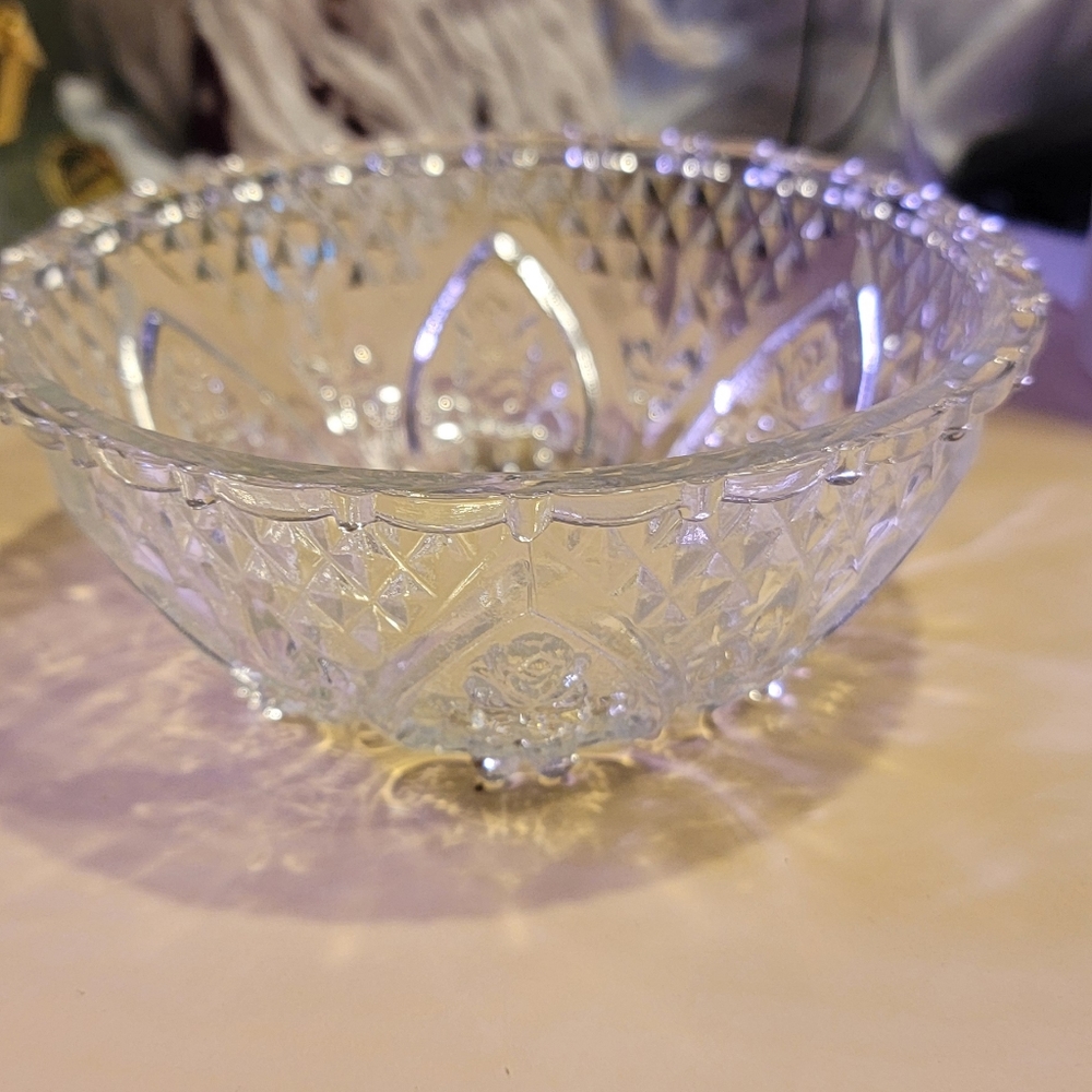 Vintage Candy dish decorative heart & diamonds